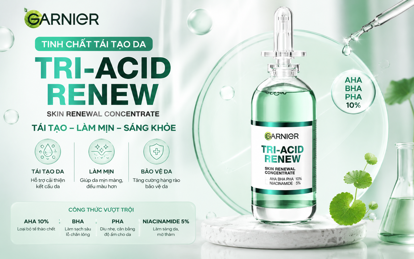 Review Serum Tri-Acid Garnier 15% Hỗ Trợ Giảm Mụn, Sáng Da Hiệu Quả