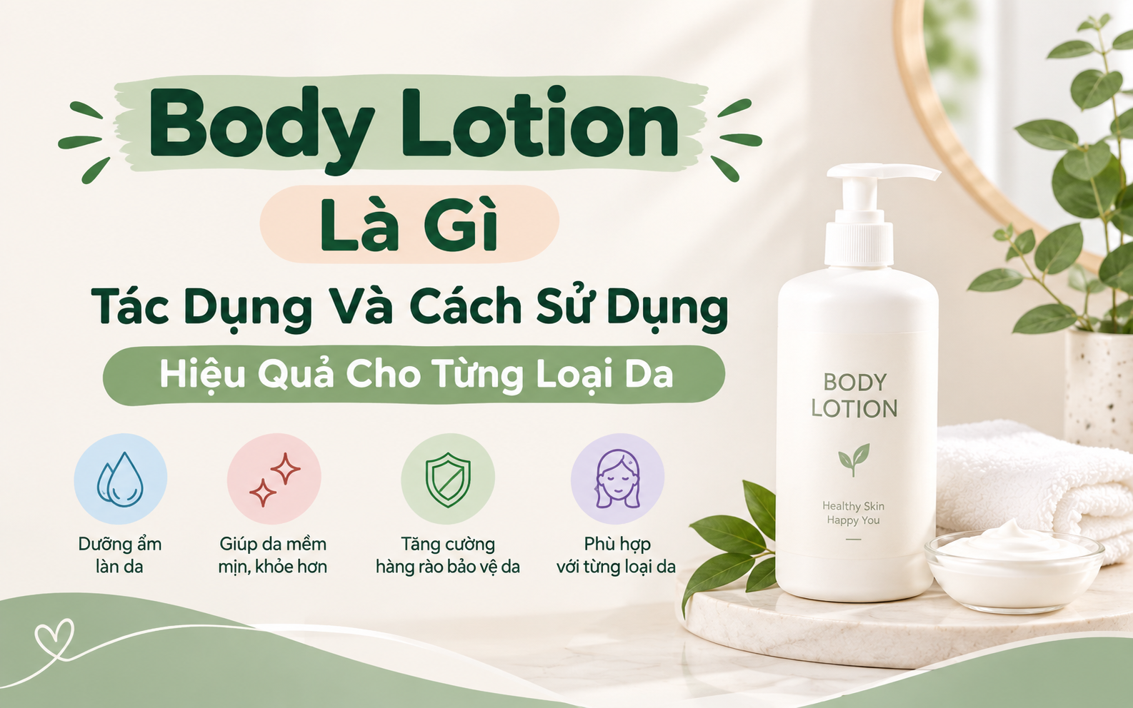 Body Lotion Là Gì? Công Dụng Và Cách Sử Dụng Cho Từng Loại Da