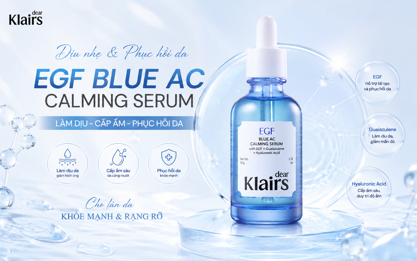 Tinh Chất Dear Klairs EGF Hyaluronic Acid: Phục Hồi, Cấp Ẩm Hiệu Quả