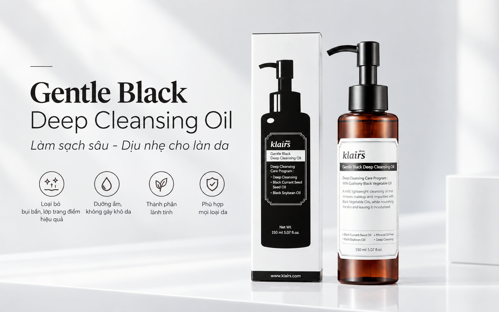 Review Dear Klairs Gentle Black Deep Cleansing Oil có tốt không?
