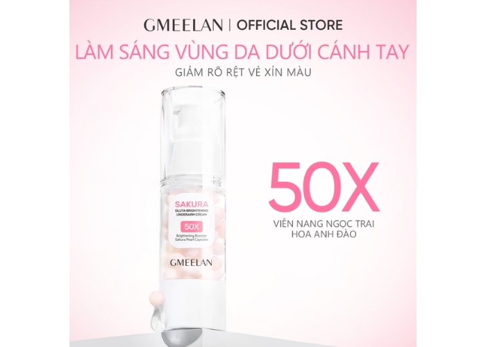 Review GMeelan Kem Dưỡng Nách Sakura Underarm Cream có tốt không?
