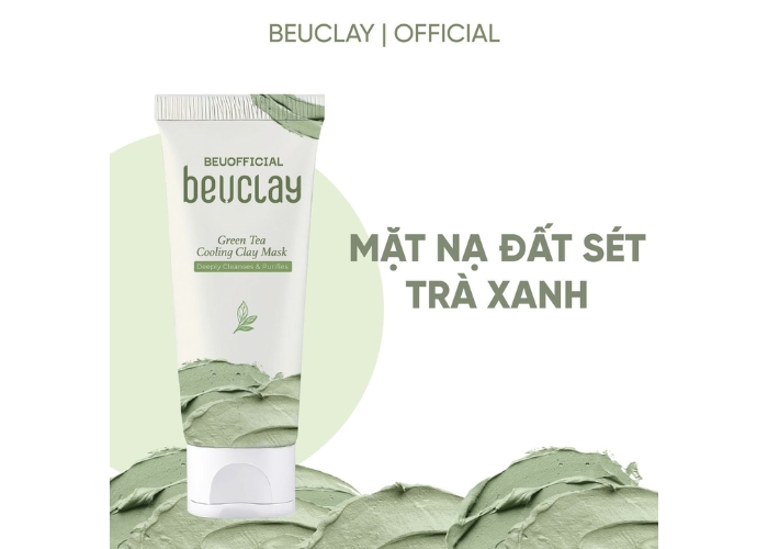 Mặt nạ đất sét BEUCLAY trà xanh sáng da, se khít lỗ chân lông