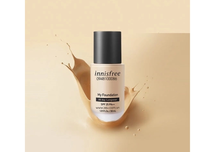 Review Kem nền Innisfree My Foundation lâu trôi - mỏng nhẹ - che khuyết điểm mặt không ?