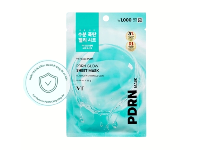 Review Mặt Nạ PDRN Glow Sheet Mask Vegan: Phục Hồi – Căng Bóng Da Thuần Chay
