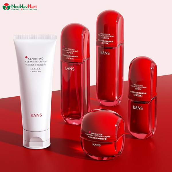 Review Bộ mỹ phẩm KANS đỏ Trung Quốc Dòng “viên nang” Hanshuanghong