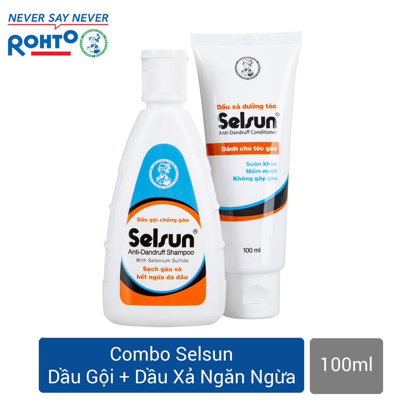 Bộ Gội Xả Selsun Giúp Làm Giảm & Ngăn Ngừa Gàu 100mlx2