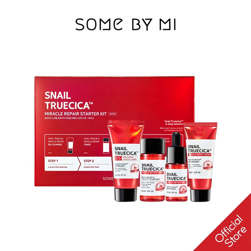 Bộ Kit Some By Mi Ốc Sên Phục Hồi Da, Mờ Thâm Sẹo 4 Món