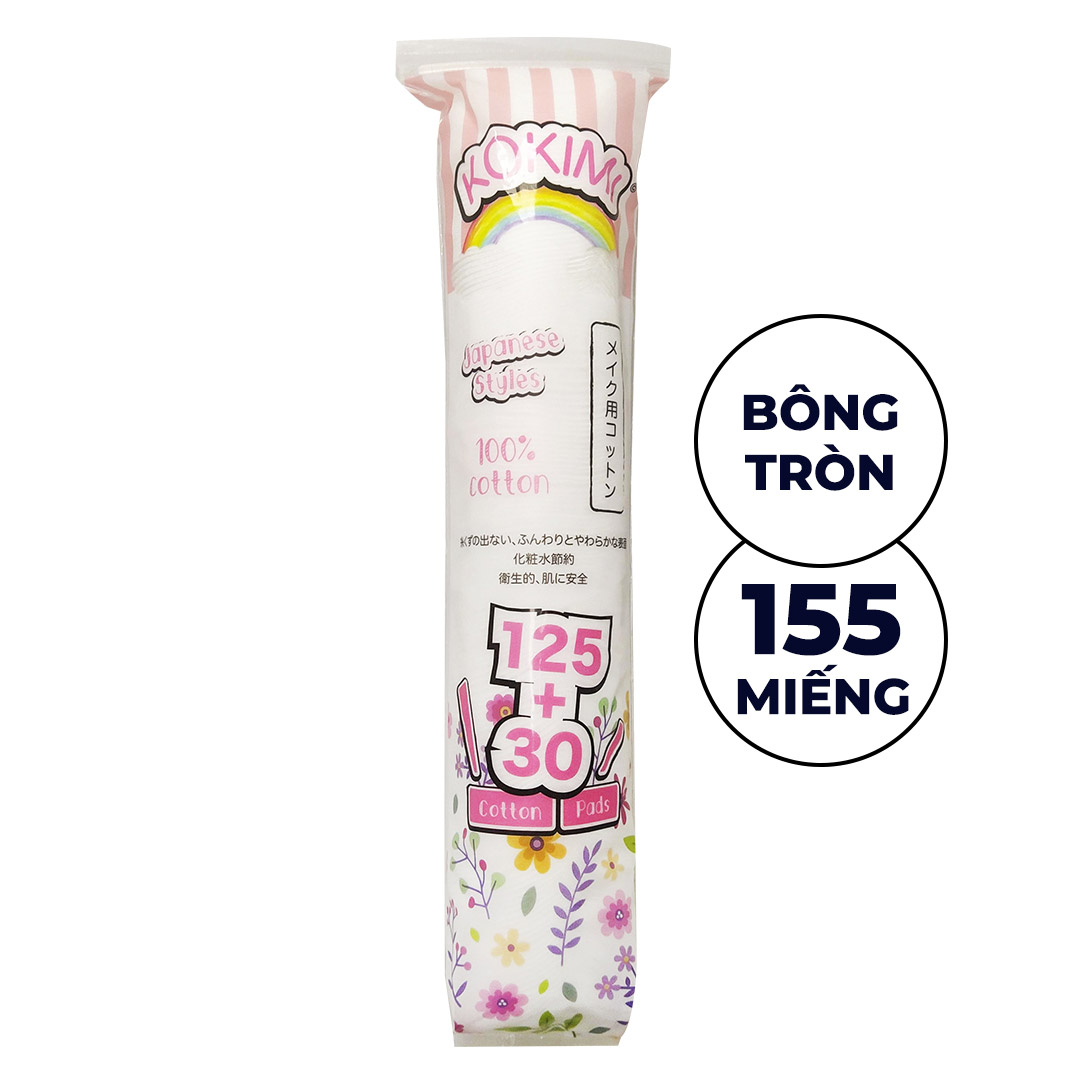 Bông Tẩy Trang Mihoo Kokimi Bông Tròn Túi 210 miếng