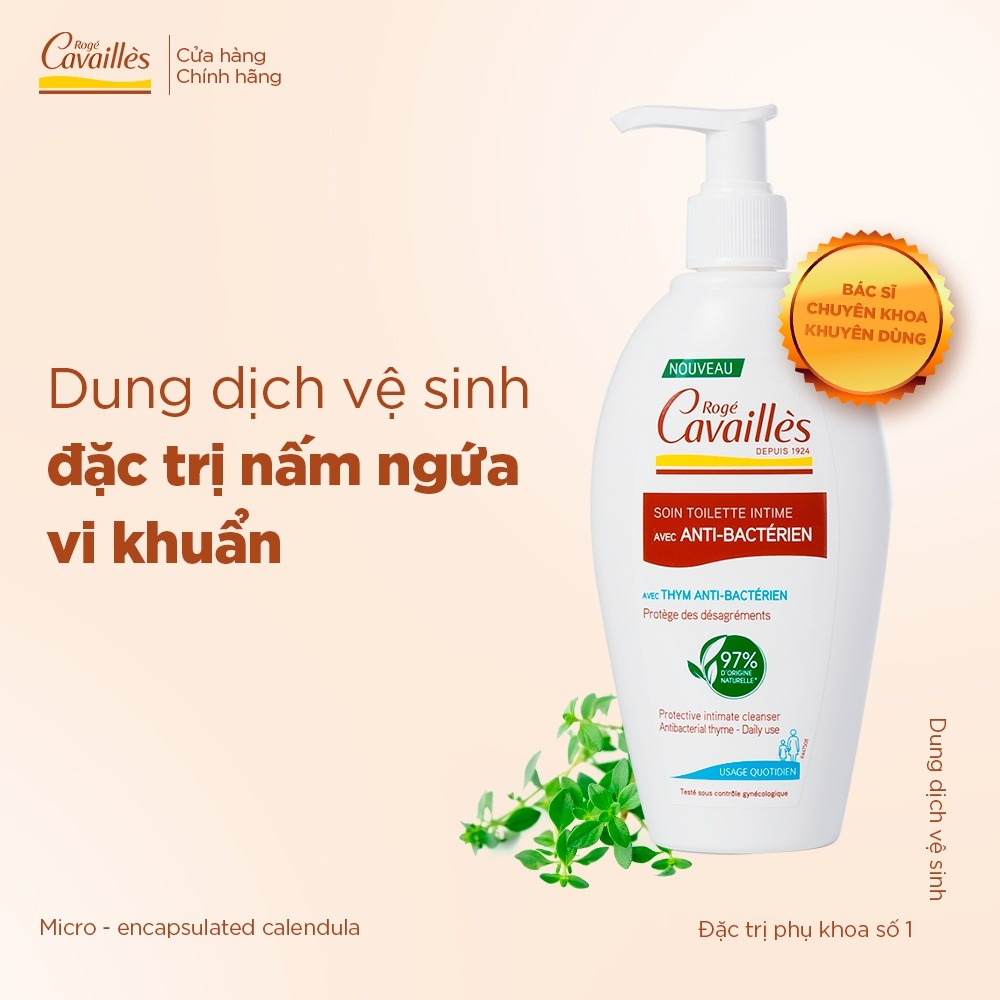 Dung Dịch Vệ Sinh Roge Cavailles Cúc Vạn Thọ Dịu Nhẹ 250ml