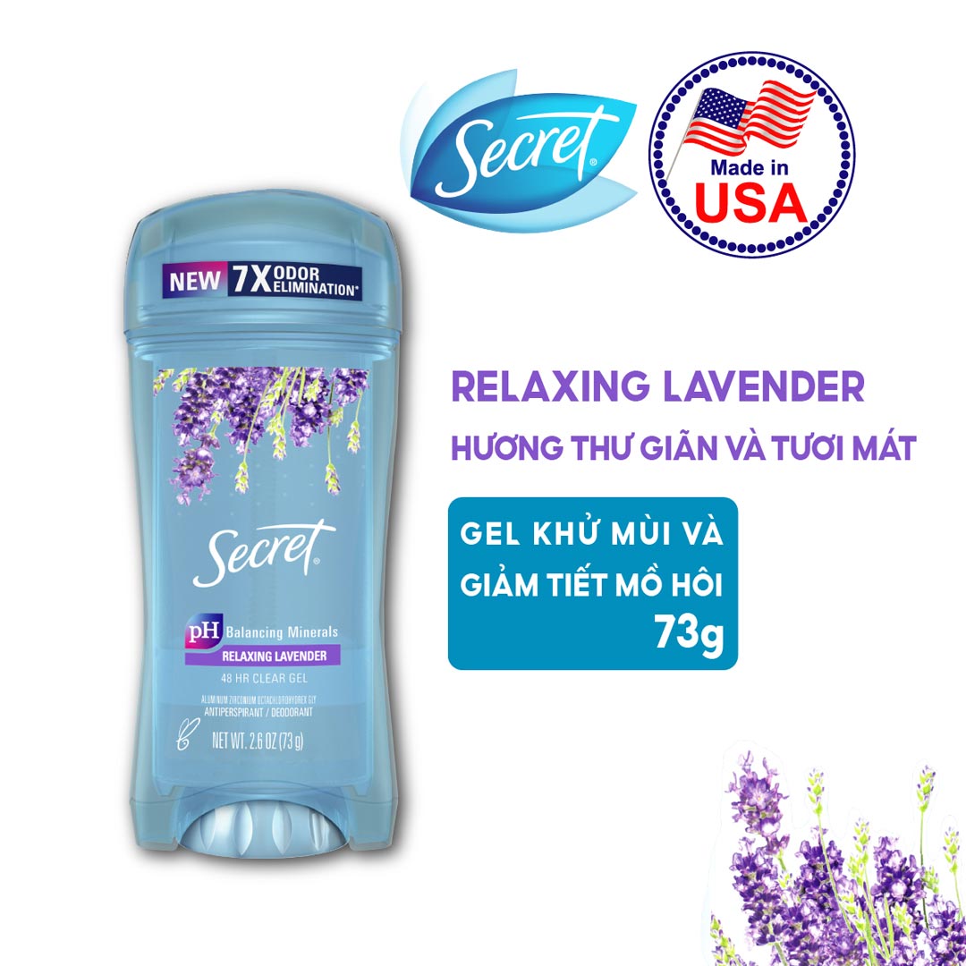 Gel Khử Mùi Secret Giảm Tiết Mồ Hôi Completely Clean 73g