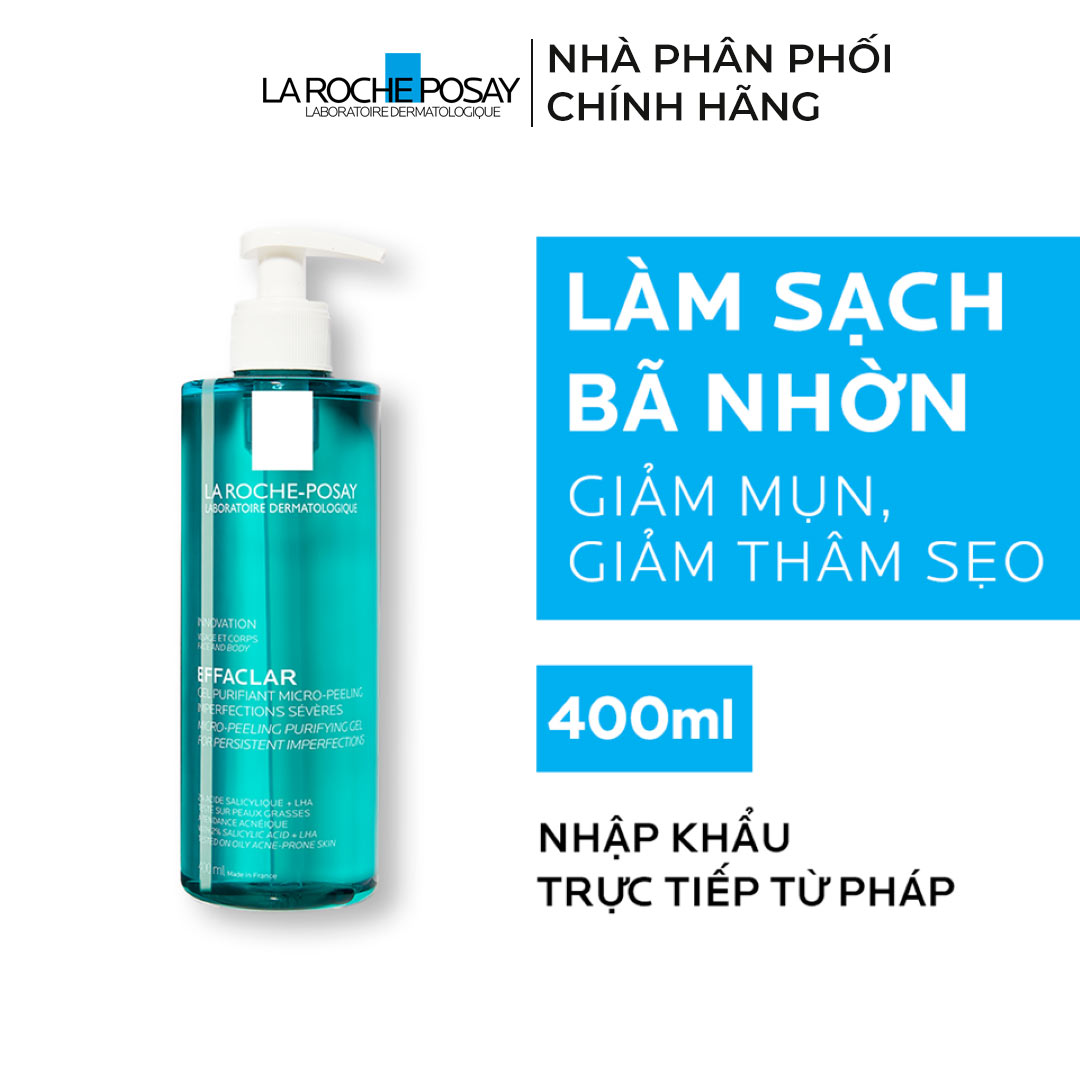 Gel Rửa Mặt & Tắm La Roche-Posay Làm Sạch & Giảm Mụn 400ml