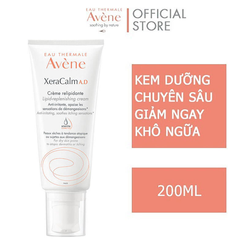 Kem Dưỡng Avène Giảm Khô Ngứa Cho Da Viêm Thể Tạng 200ml