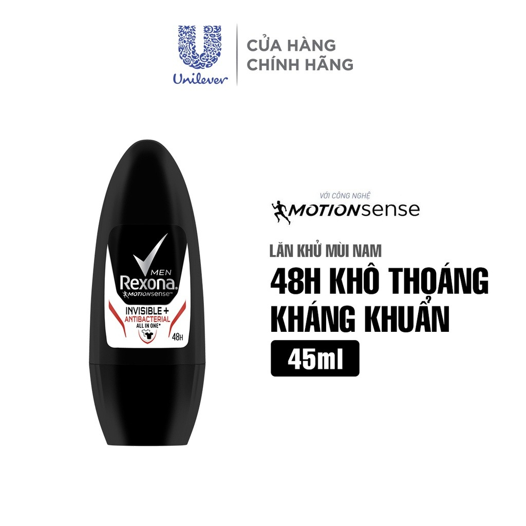 Lăn Khử Mùi Cho Nam Rexona Khô Thoáng Antibac 45ml