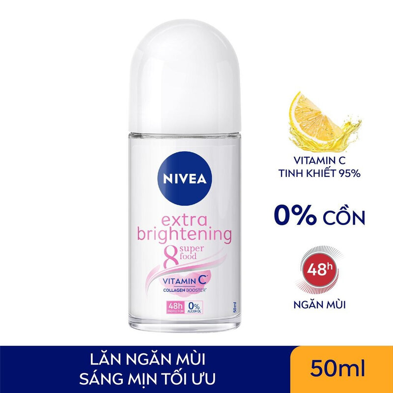 Lăn Ngăn Mùi Nivea Extra Brightening Sáng Mịn Tối Ưu 50ml