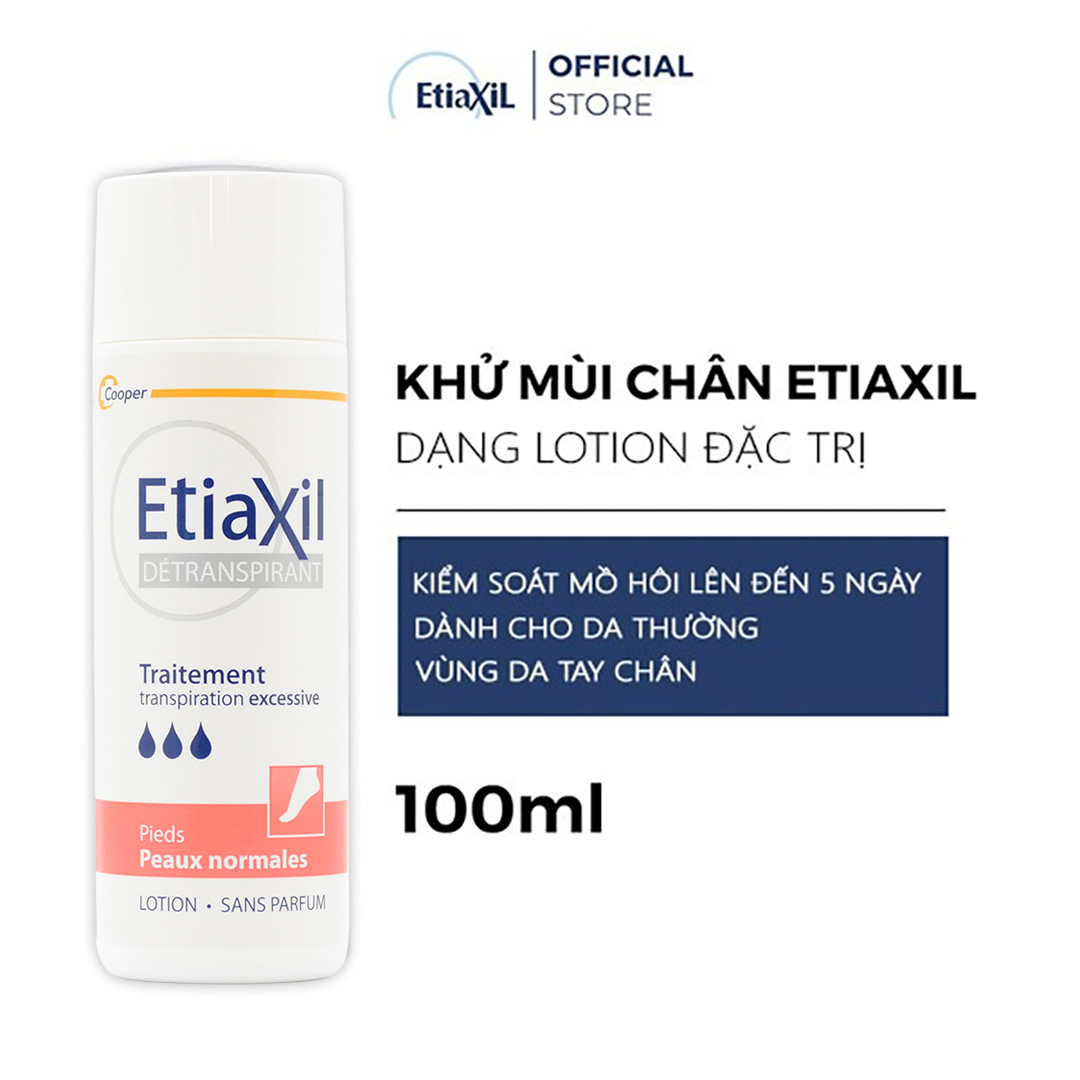 Lotion Khử Mùi, Ngăn Mồ Hôi Chân EtiaXil Detranspirant Traitement Lotion 100ml