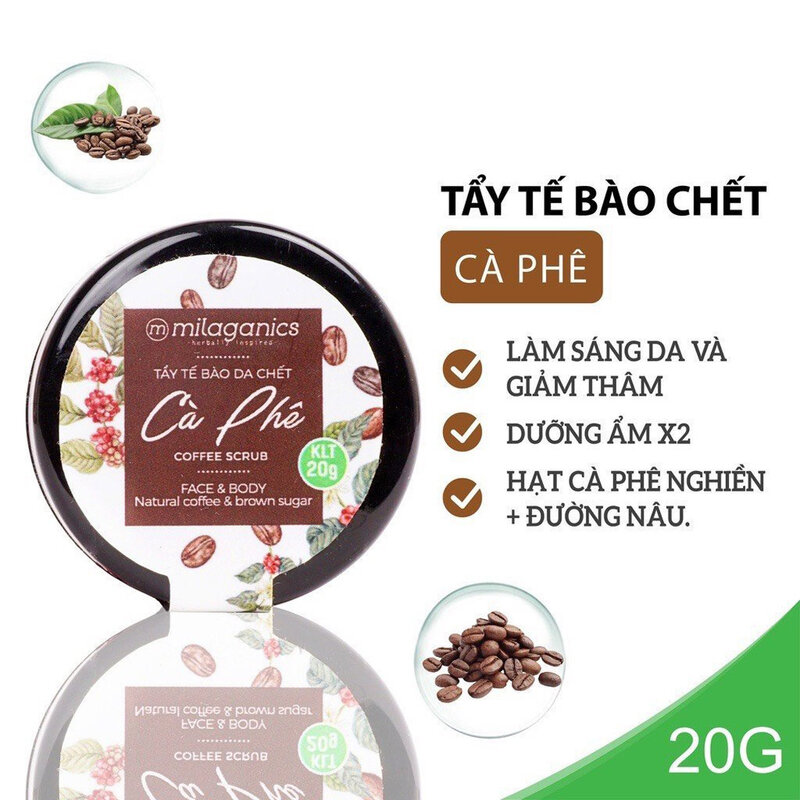 [Mini] Tẩy Tế Bào Chết Milaganics Cà Phê Sáng Da 20g