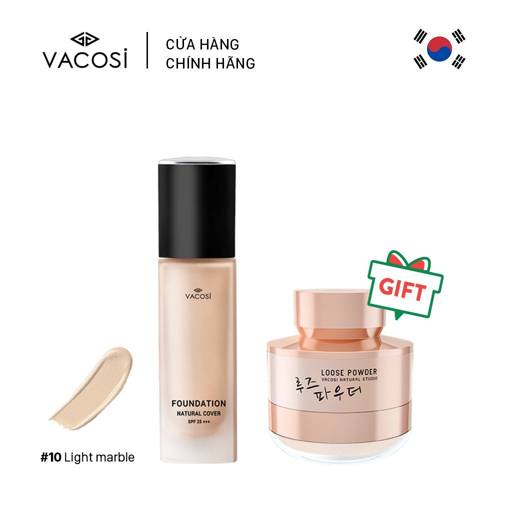 [Mua 1 Tặng 1] Vacosi Kem Nền #30 Warm Nude Tặng Phấn Phủ