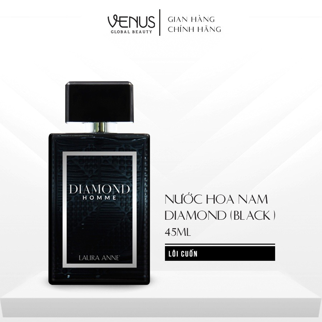 Nước Hoa Nam Laura Anne Diamond Pour Homme 45ml (Đen)