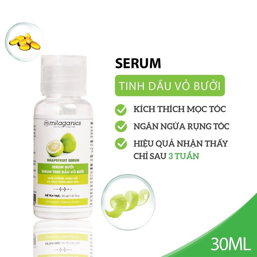 [Mini] Serum Bưởi Milaganics Ngăn Rụng Tóc 30ml