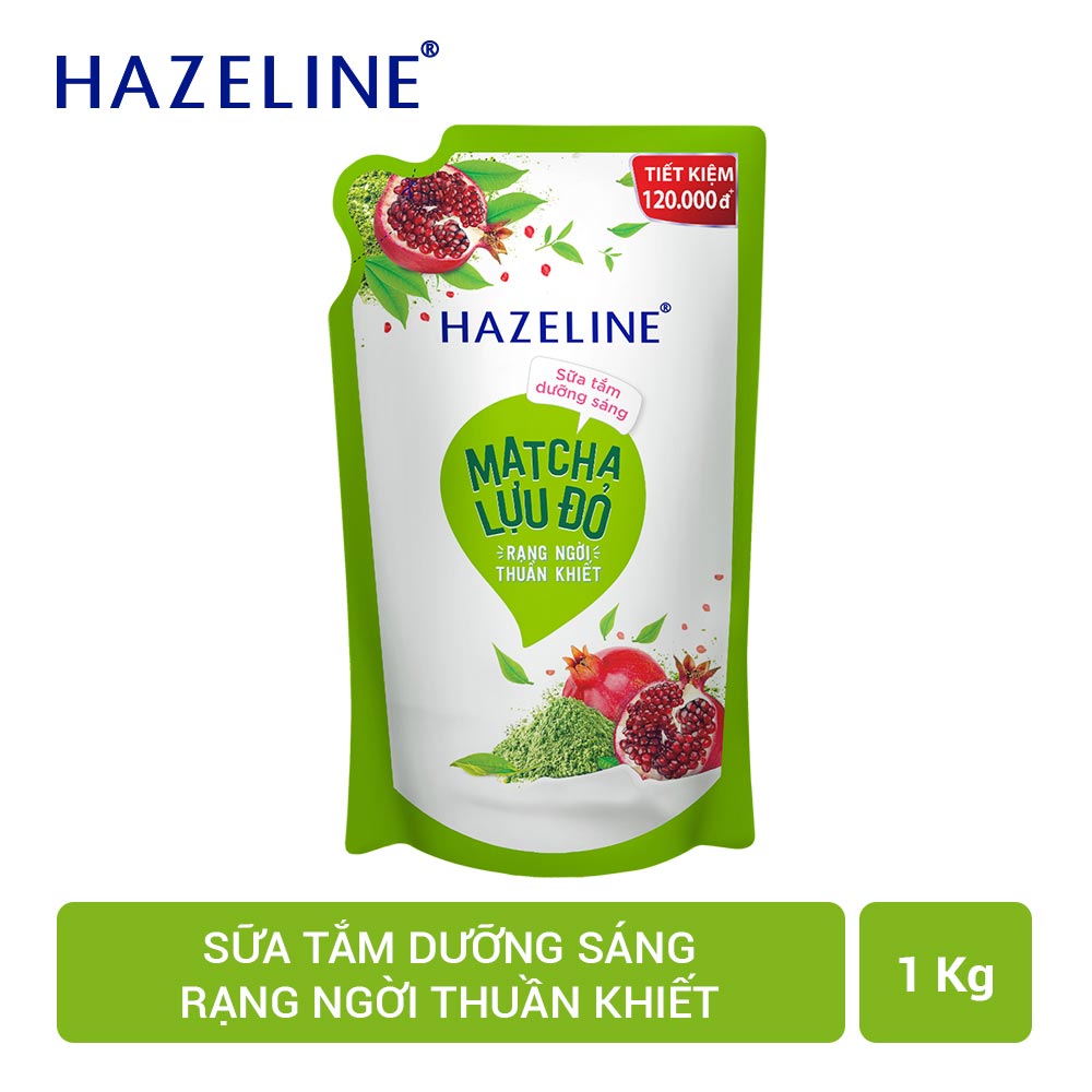 Sữa Tắm Hazeline Matcha & Lựu Đỏ Dưỡng Sáng Da 670g