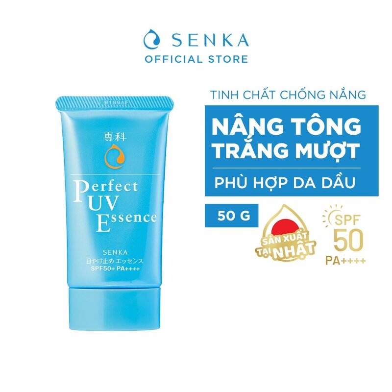 Tinh Chất Chống Nắng Senka Nâng Tông Sáng Mượt Da Dầu 50g