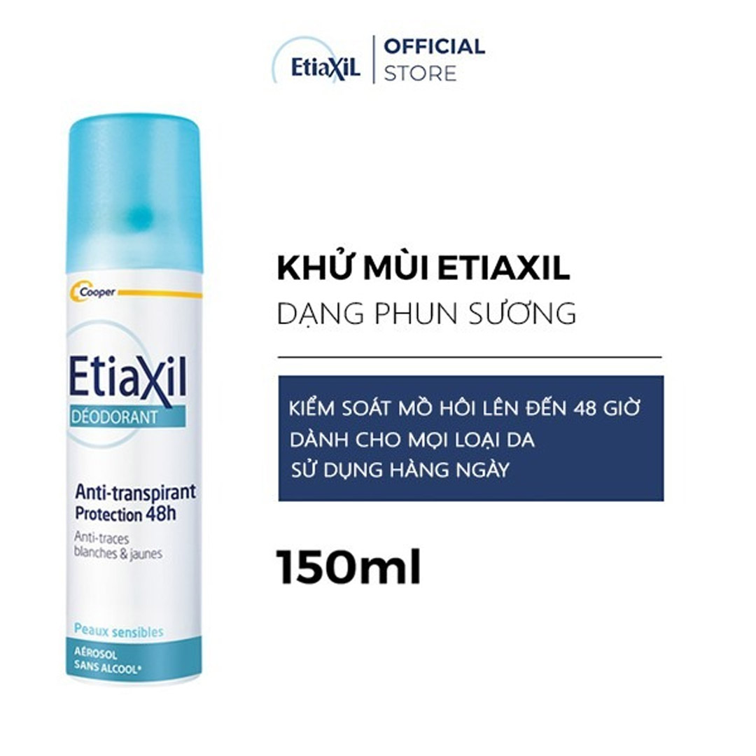 Xịt Khử Mùi EtiaXil Dạng Phun Sương 48H Màu Cam 150ml