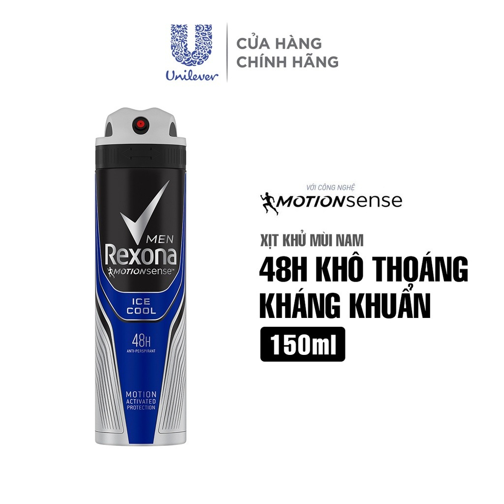 Xịt Khử Mùi Cho Nam Rexona Khô Thoáng 150ml