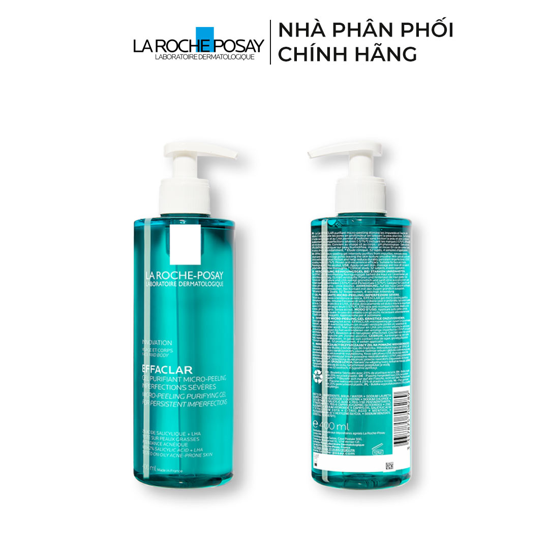 Gel Rửa Mặt & Tắm La Roche-Posay Làm Sạch & Giảm Mụn 400ml