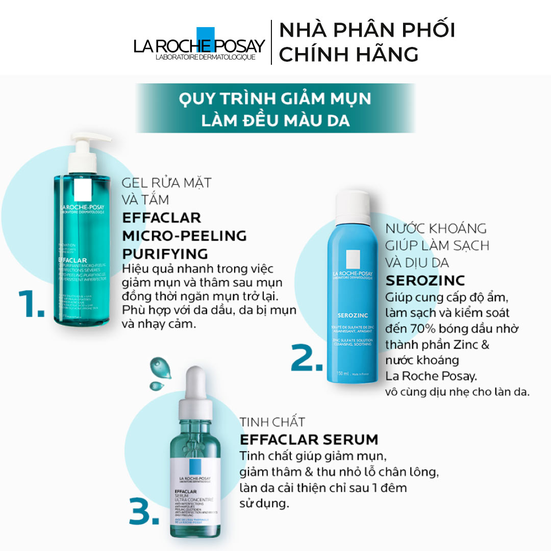 Gel Rửa Mặt & Tắm La Roche-Posay Làm Sạch & Giảm Mụn 400ml