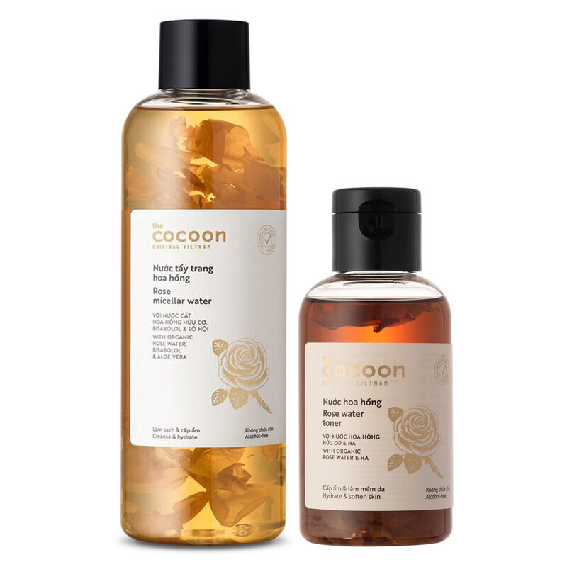 Bộ Đôi Cocoon Nước Tẩy Trang & Nước Cân Bằng Hoa Hồng