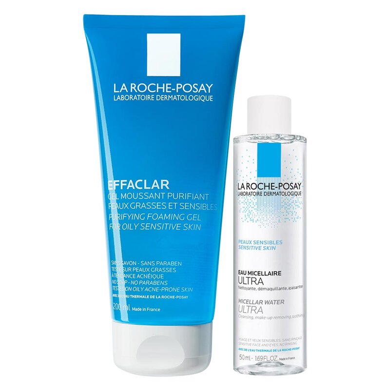 Bộ Đôi La Roche-Posay Làm Sạch Sâu Cho Da Dầu, Nhạy Cảm