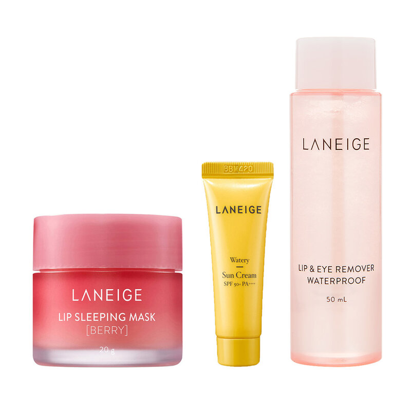 Bộ Sản Phẩm Laneige Chăm Sóc Da Mặt, Mắt Và Môi 3 Món