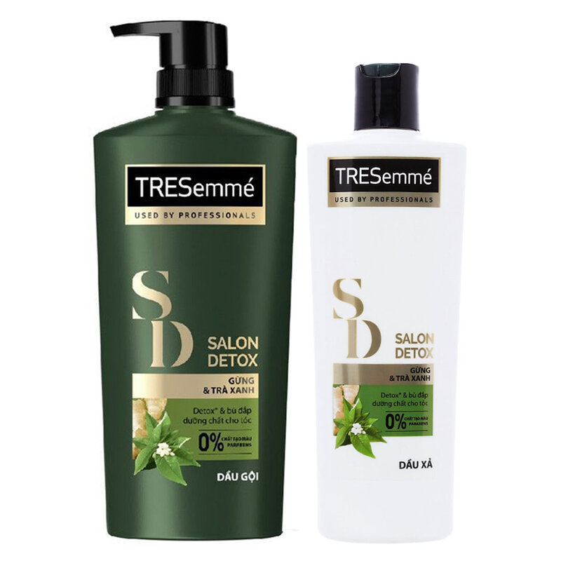 Bộ Gội Xả TRESemmé Detox Tóc Chắc Khoẻ 640g + 340g