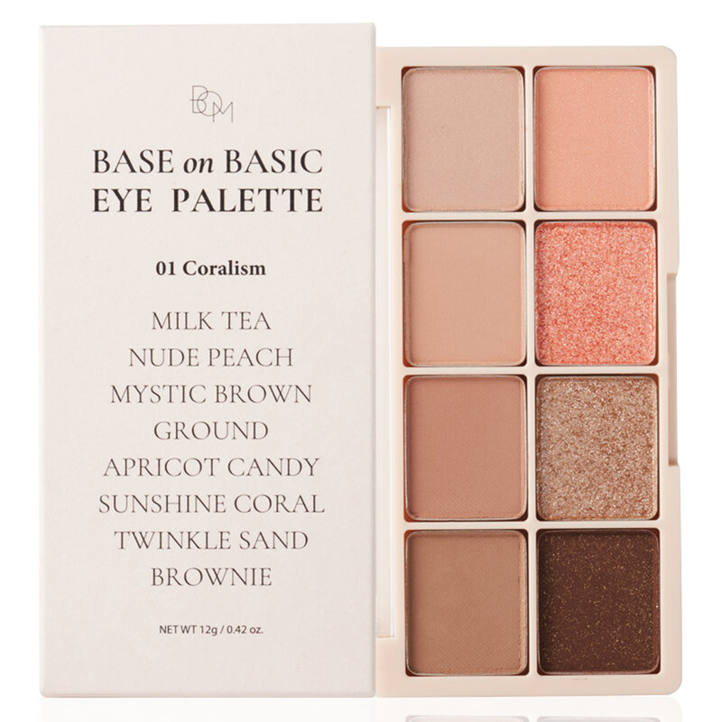 Phấn Mắt B.O.M Base On Basic Eye Palette Màu 01 Coralism 12g