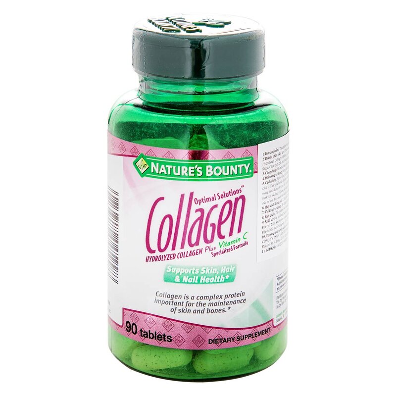 Viên Uống Nature's Bounty Collagen & Vitamin C 90 Viên