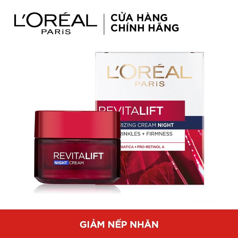 Kem Dưỡng L'Oreal Săn Chắc Da và Giảm Nếp Nhăn Ban Đêm 50ml