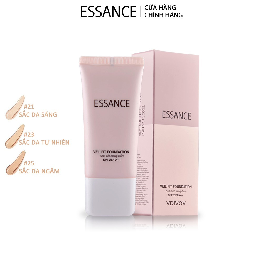 Kem Nền Essance Bền Màu Che Khuyết Điểm #23 Da Tự Nhiên 30ml