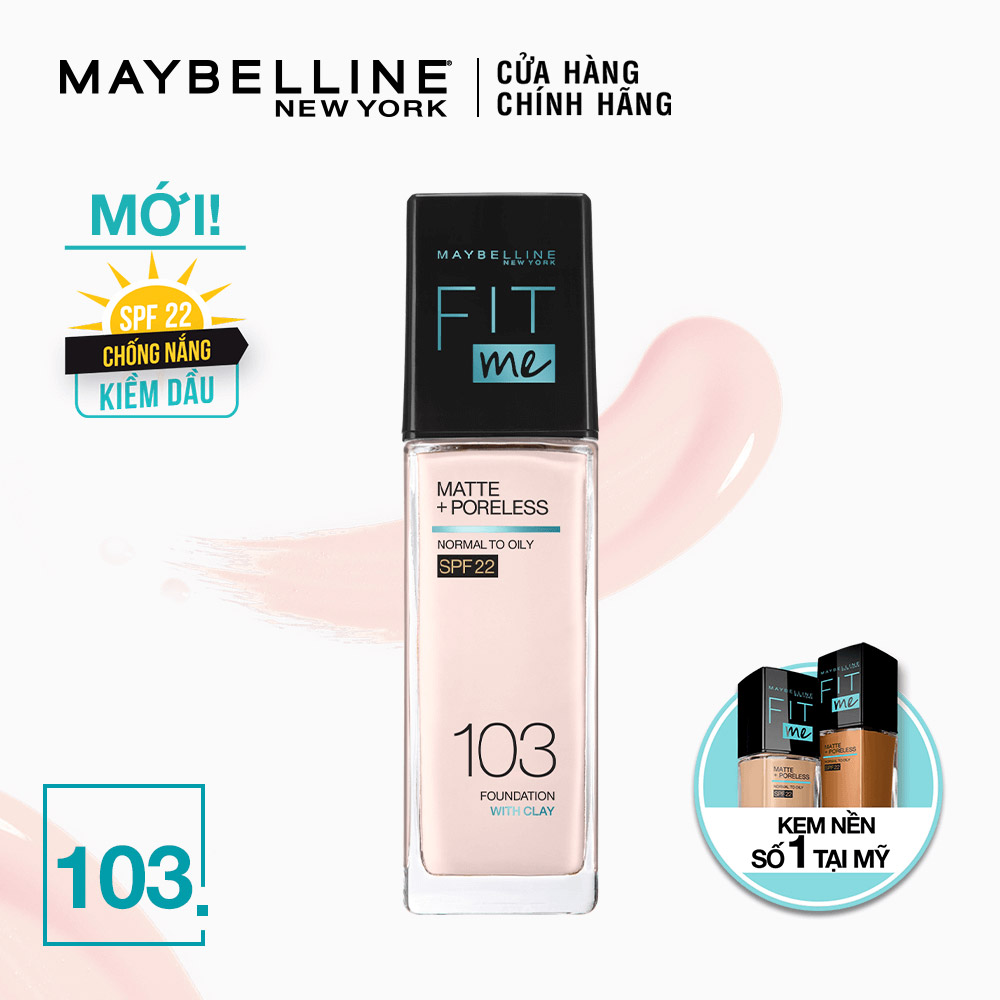 Kem Nền Maybelline Mịn Nhẹ Kiềm Dầu Chống Nắng 30ml