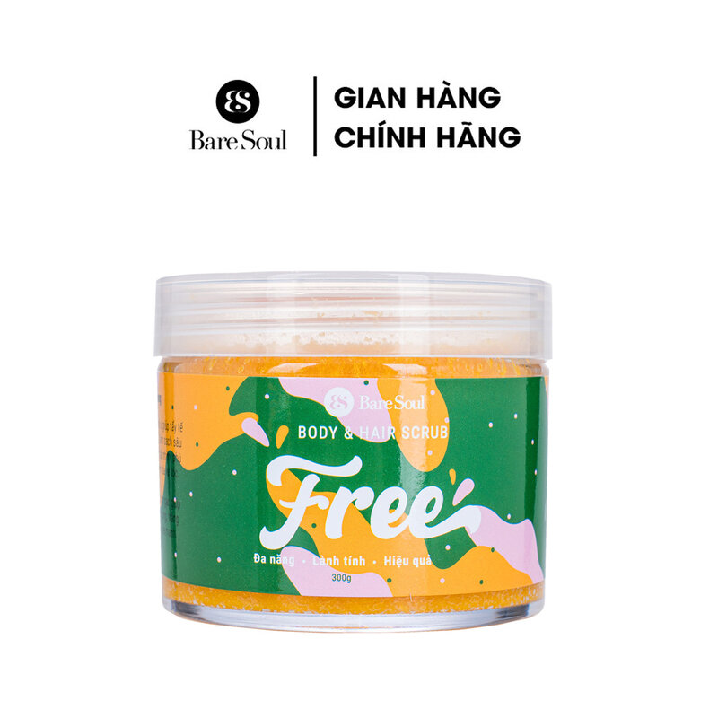 Muối Tắm BareSoul Tẩy Tế Bào Chết Cho Da Đầu & Cơ Thể 300g