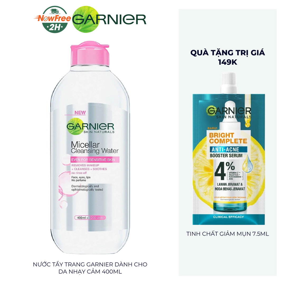 Nước Tẩy Trang Garnier Dành Cho Da Dầu Và Mụn 400ml