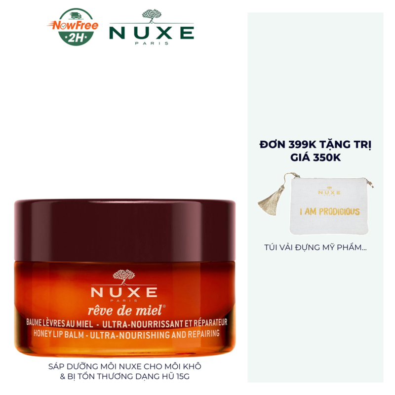 Sáp Dưỡng Môi Nuxe Cho Môi Khô & Bị Tổn Thương Dạng Hũ 15g