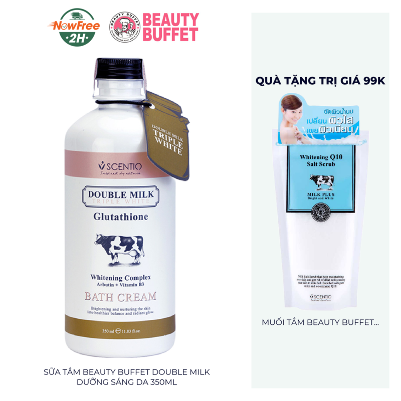 Sữa Tắm Beauty Buffet Double Milk Dưỡng Sáng Da 350ml