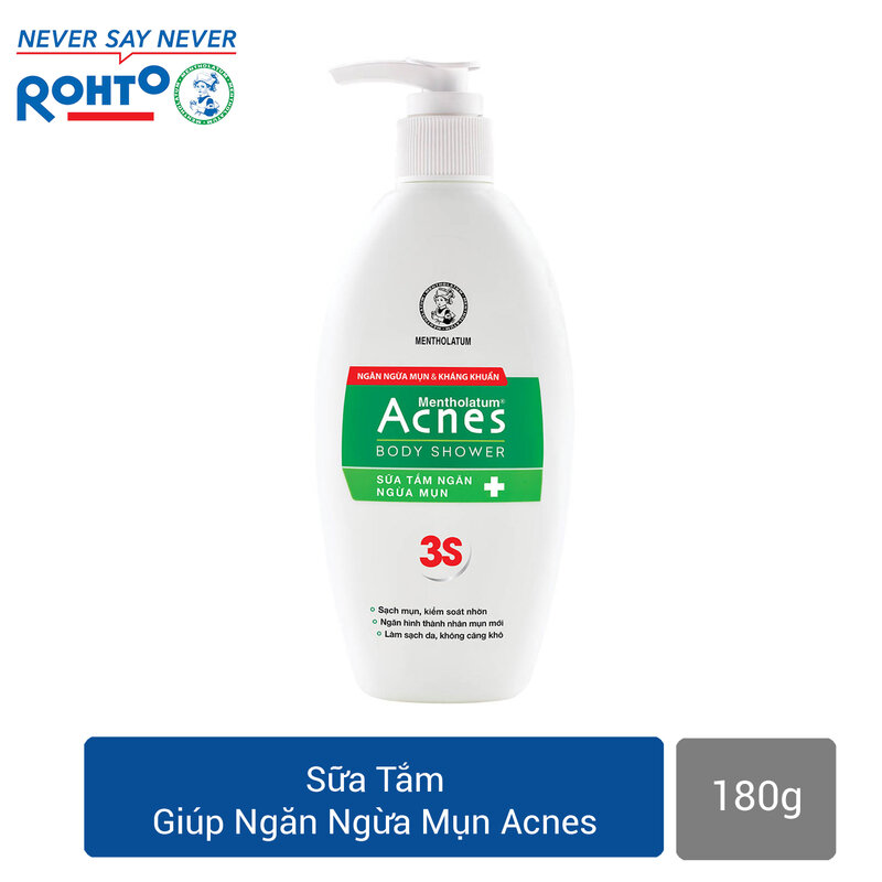 Sữa Tắm Acnes Kiểm Soát Nhờn, Ngăn Ngừa & Giảm Mụn 180g