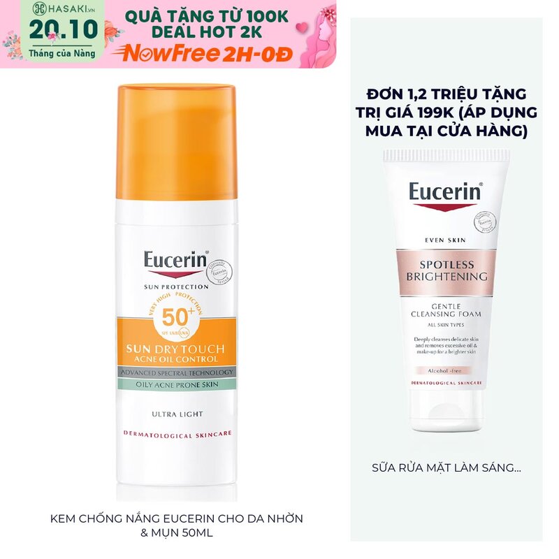 Kem Chống Nắng Eucerin Cho Da Nhờn & Mụn 50ml