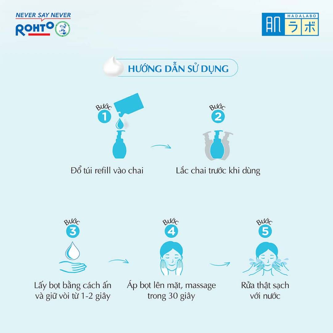 Bọt Rửa Mặt Hada Labo Dưỡng Ẩm Cho Mọi Loại Da 160ml