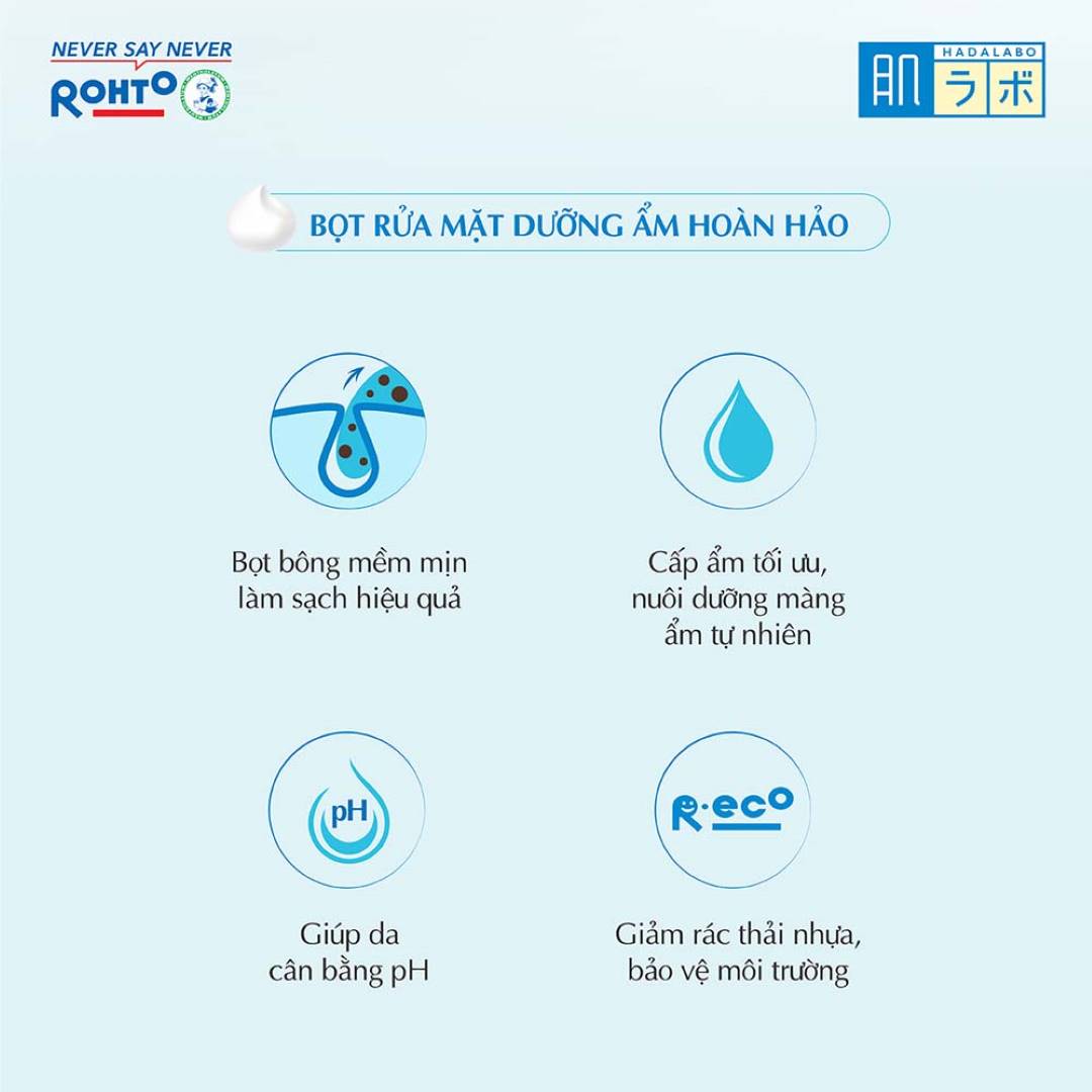 Bọt Rửa Mặt Hada Labo Dưỡng Ẩm Cho Mọi Loại Da 160ml