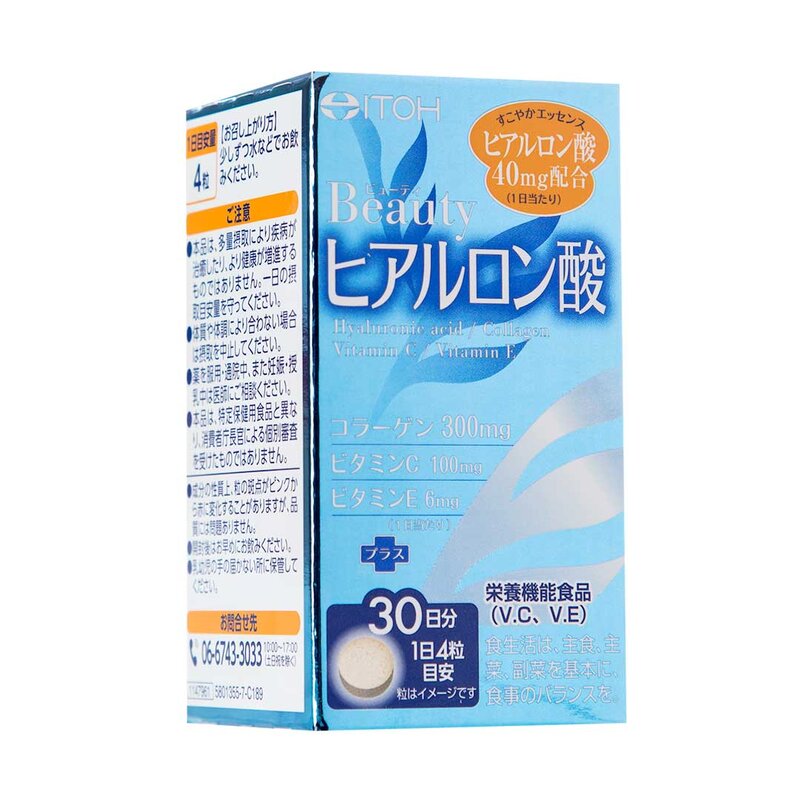 Viên Uống Bổ Sung Hyaluronic Acid Naris ITOH 120 Viên