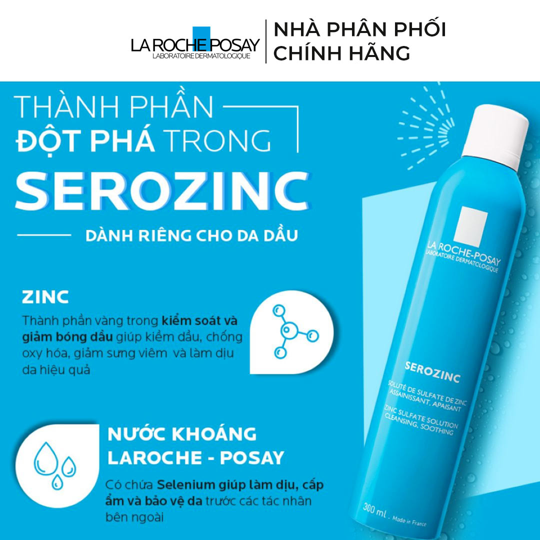 Xịt Khoáng La Roche-Posay Làm Sạch & Dịu Da Dầu Mụn 300ml
