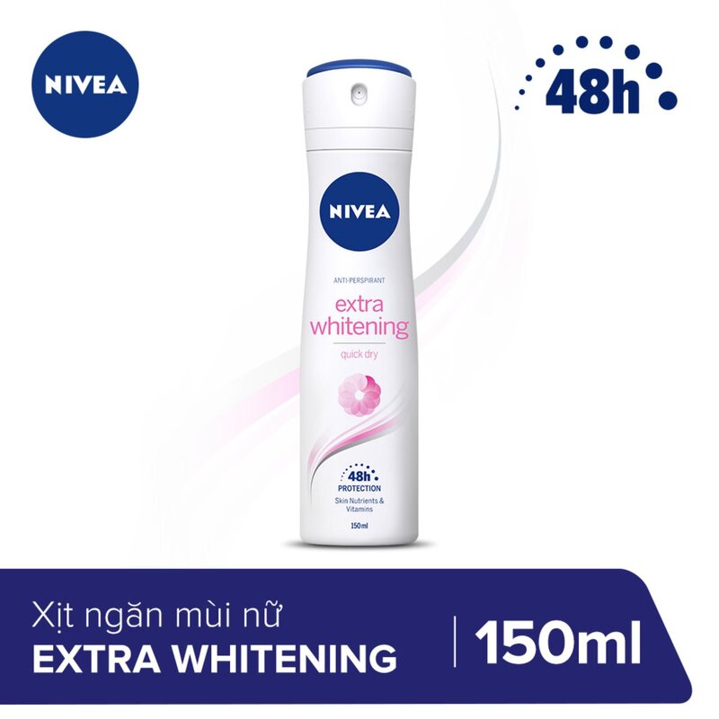 Xịt Ngăn Mùi Nivea Cho Nữ Sáng Da, Mờ Vết Thâm 150ml