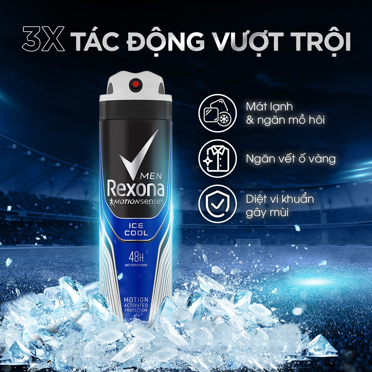 Xịt Khử Mùi Cho Nam Rexona Khô Thoáng 150ml
